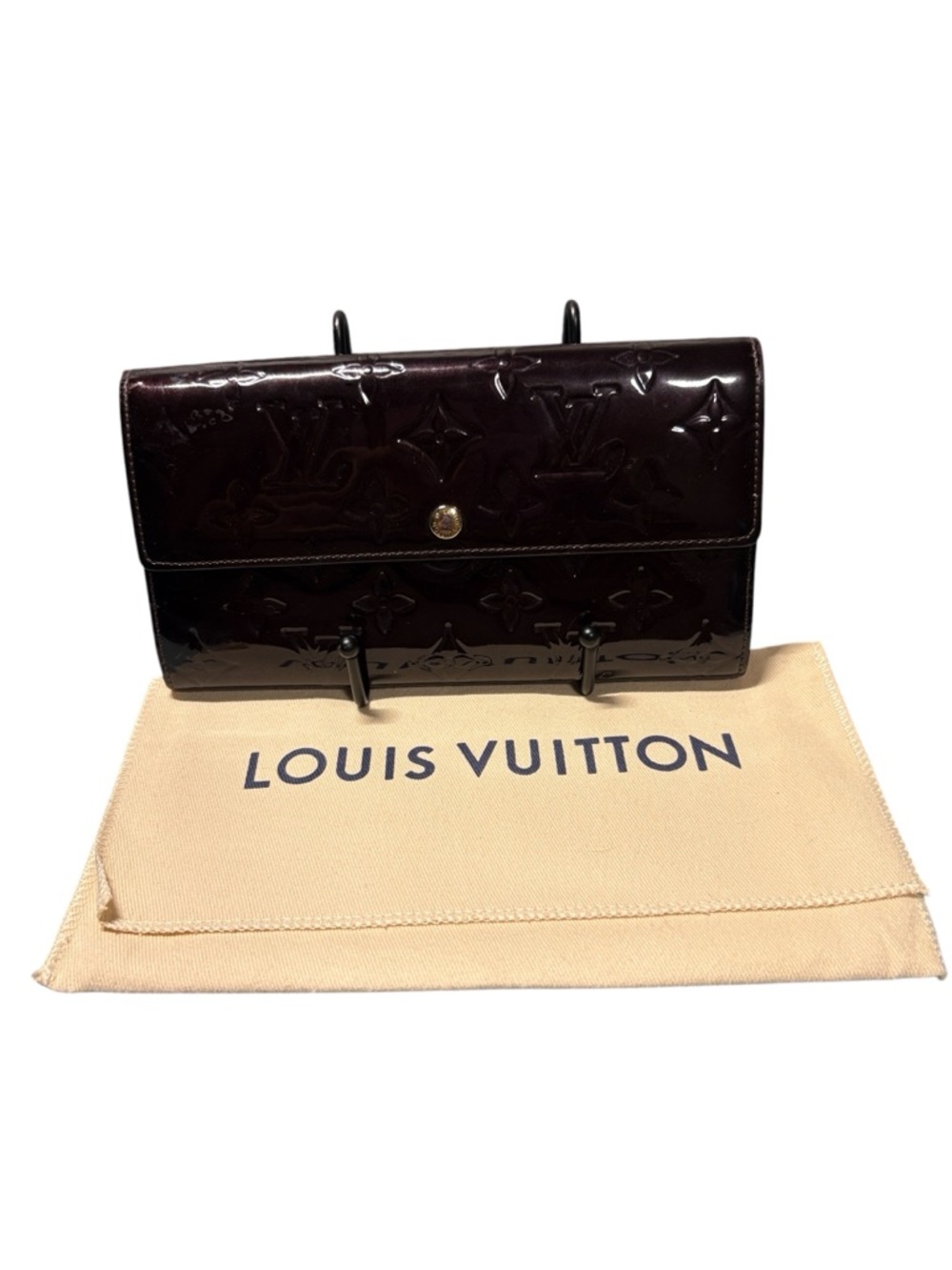 Louis Vuitton Amarante Monogram Vernis Sarah Wallet